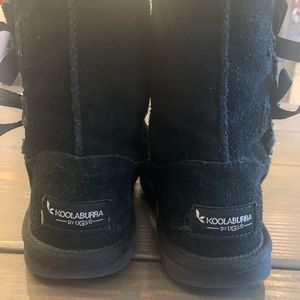 Girls Black Boots Size 2